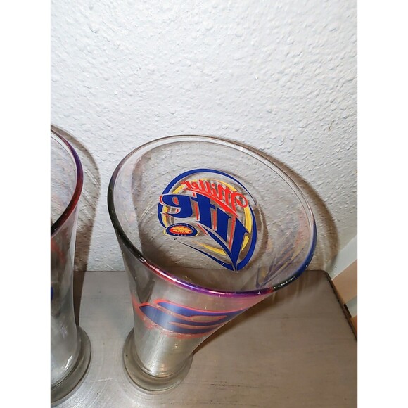 Nascar Rusty Wallace 2 Miller Lite Collectible Beer Glass Pilsner 16 Oz Two - Picture 5 of 6